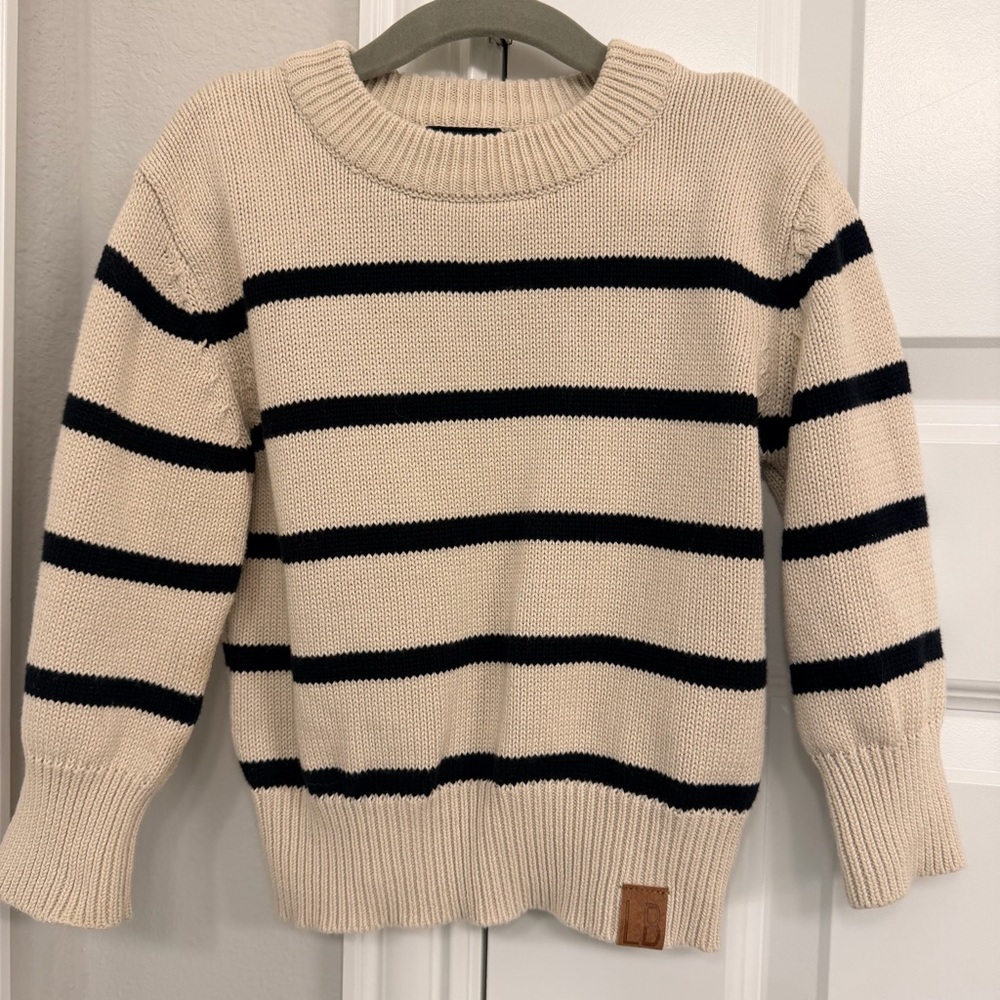 Little Bipsy Pinstripe Knit Sweater